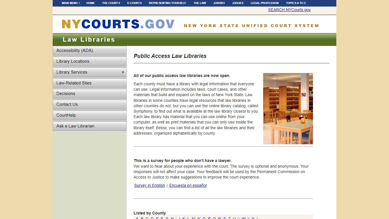 Public Access Law Libraries | NYCOURTS.GOV - Judiciary of New York